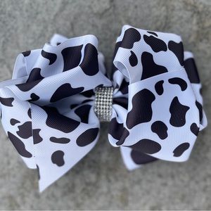 Girls 7” Hair Bow With Rhinestone Detail